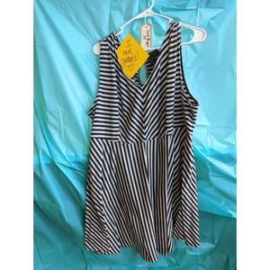 Lane Bryant Striped Skater Dress WITH POCKETS 24